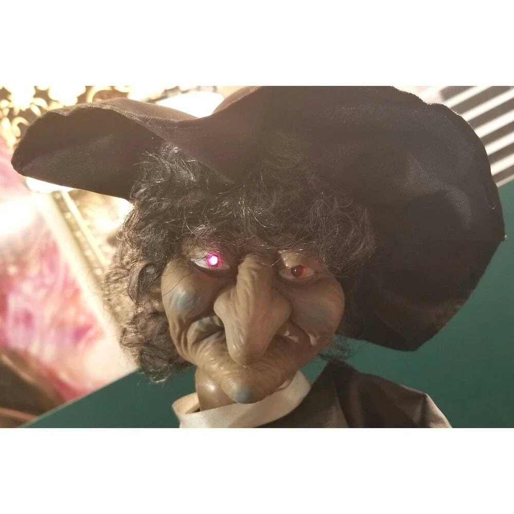 Vintage 1989 Sancho Witch Figure, Animatronic Halloween Decor (Original Box)
